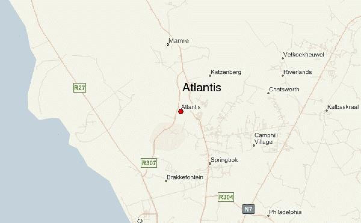 kort over atlantis Cape Town 