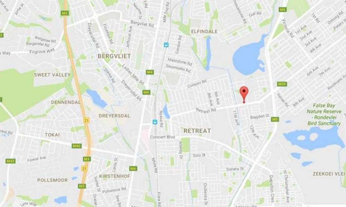 kort over bergvliet Cape Town