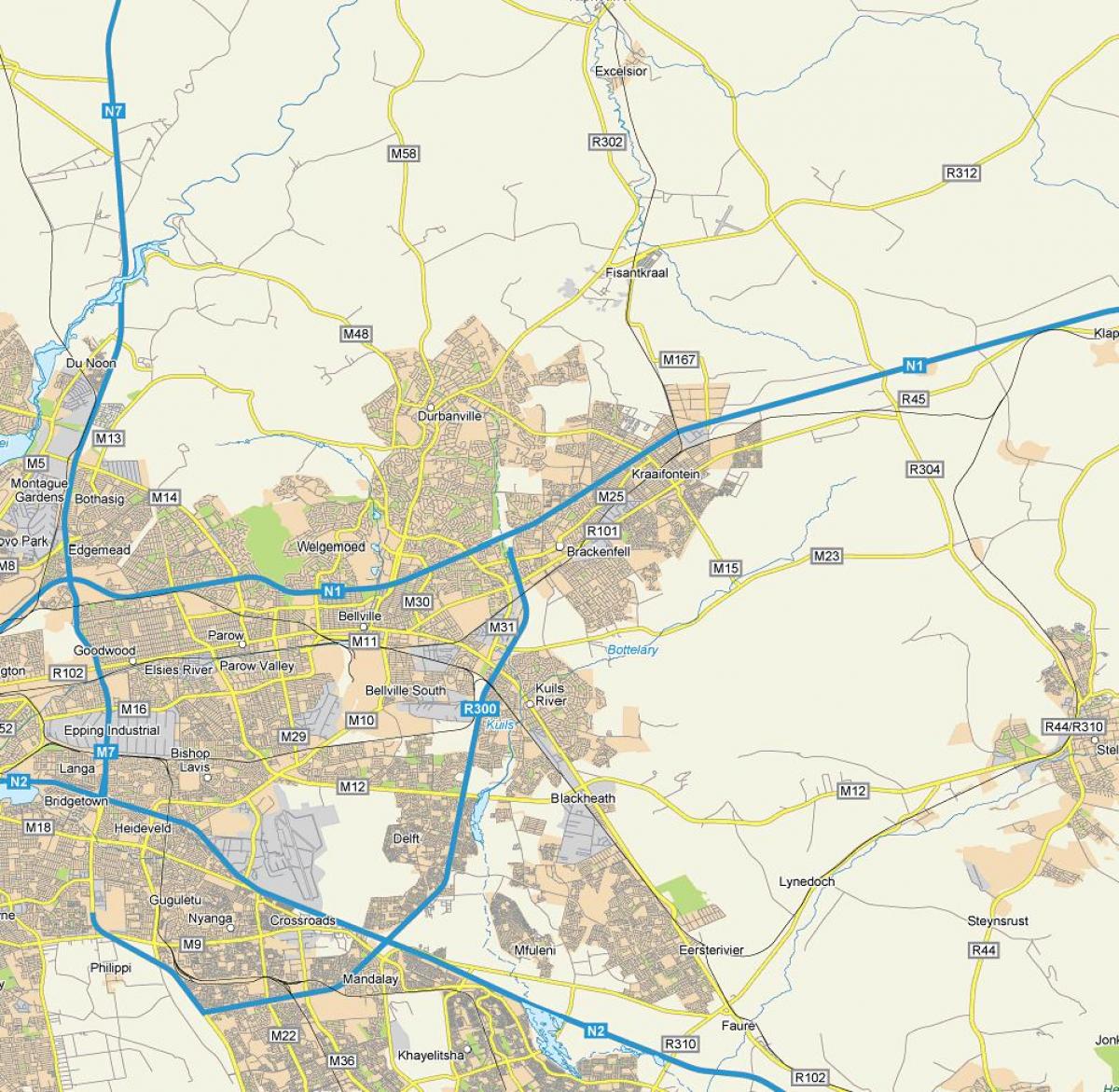 kort over brackenfell Cape Town