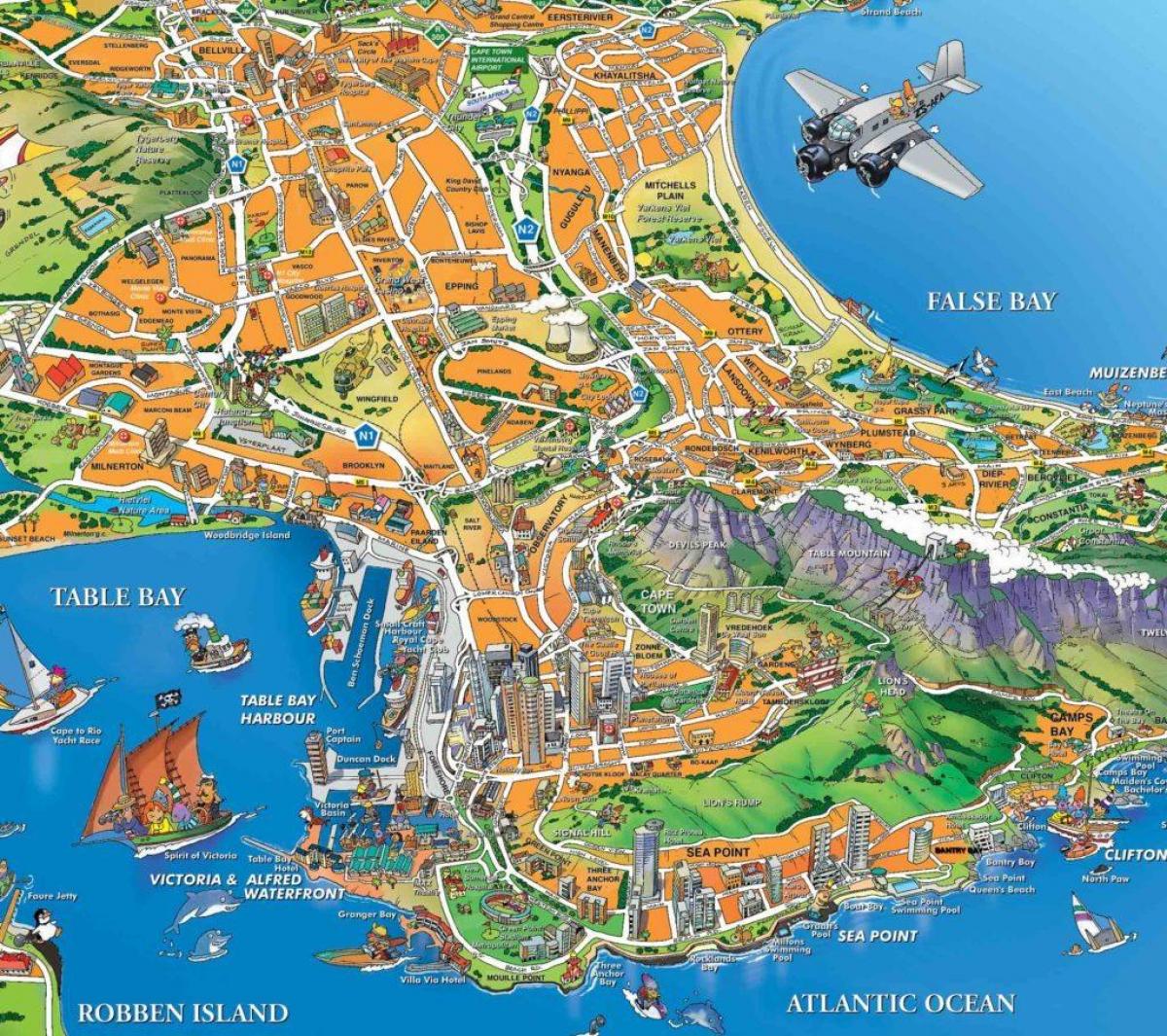 kort over Cape towns havn