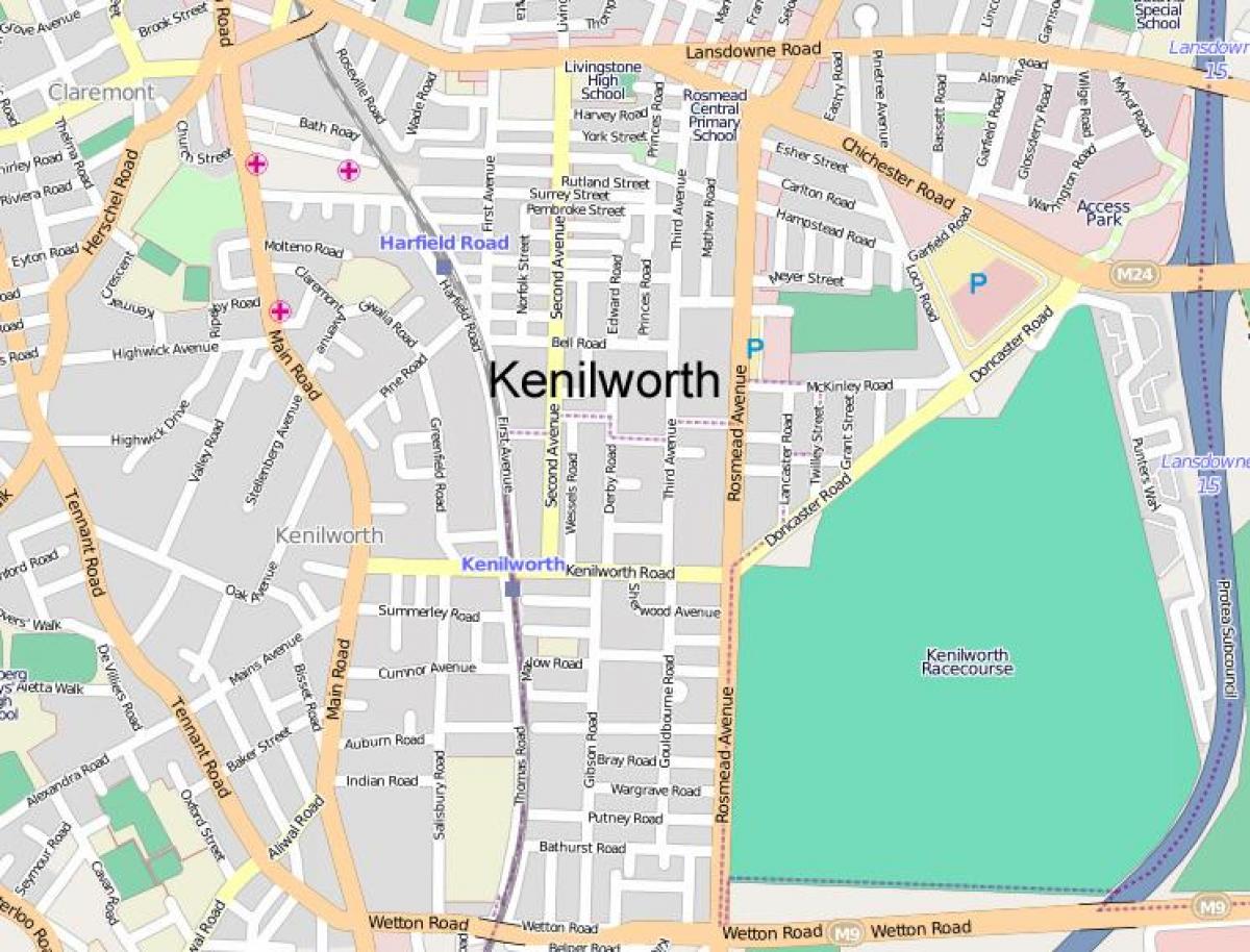 kort over kenilworth Cape Town