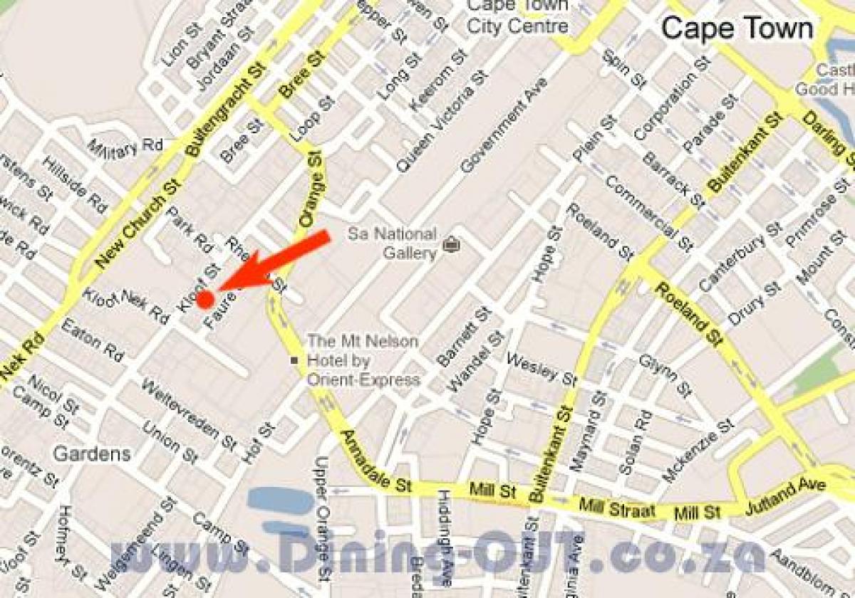 kort over kloof street, Cape Town