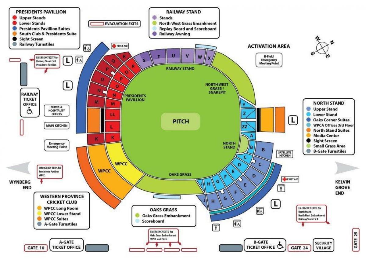 newlands cricket stadion kort