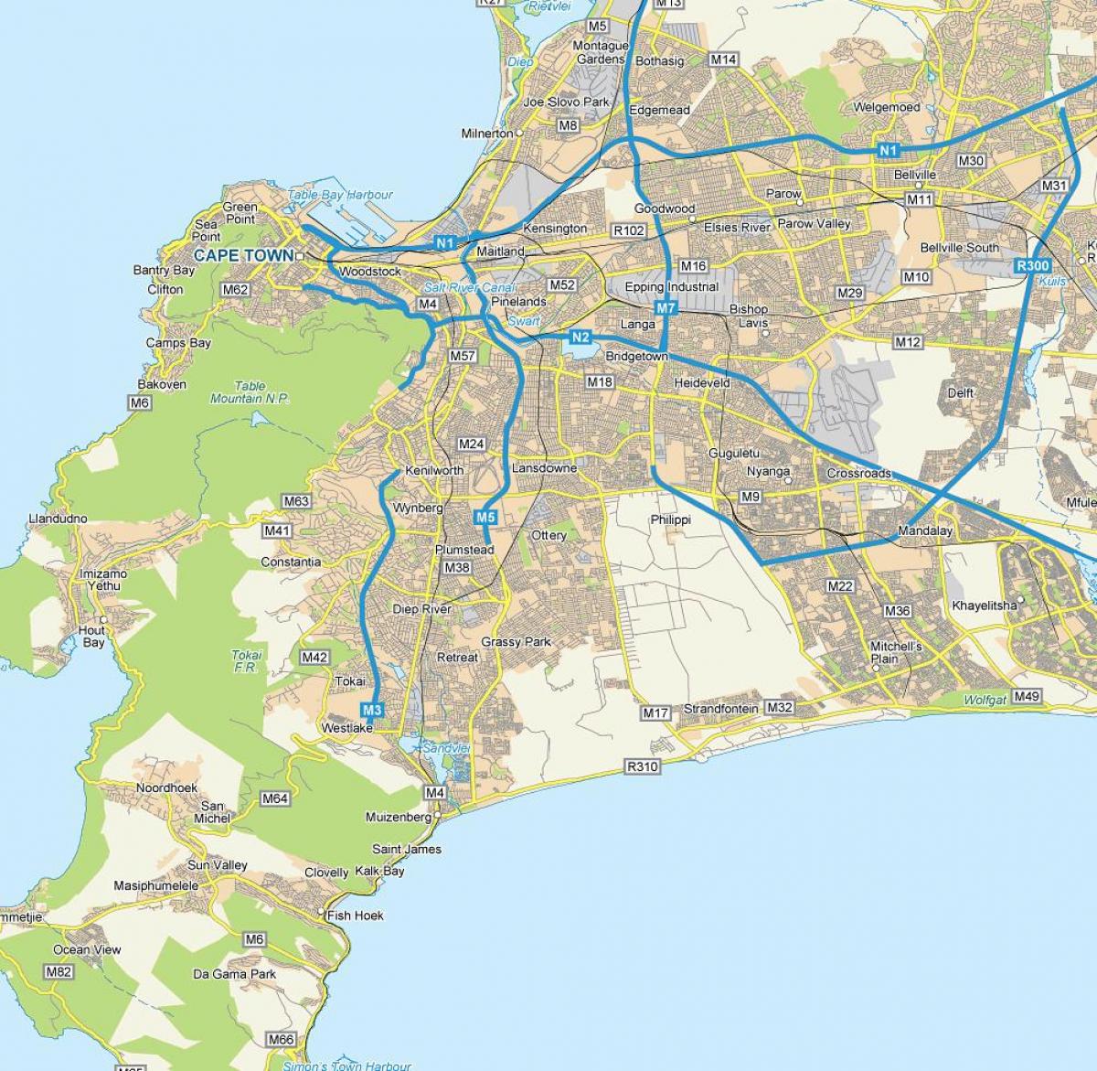 kort over schaapkraal Cape Town