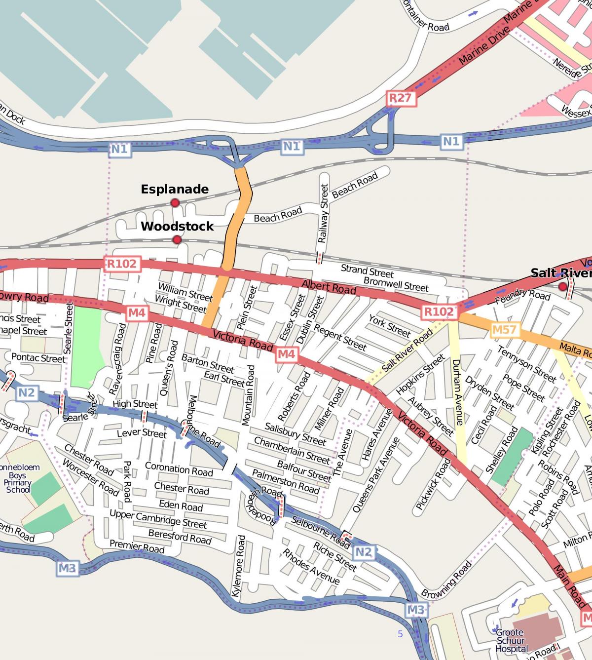 street map i woodstock, Cape Town