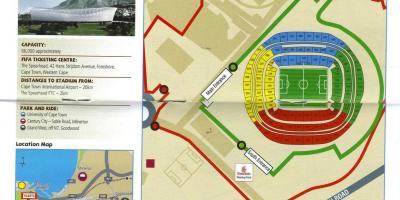 Kort af green point stadium parkering