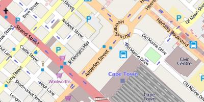 Kort over heerengracht street, Cape Town