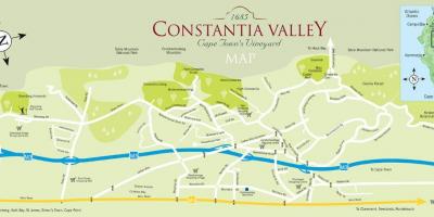 Kort over constantia Cape Town