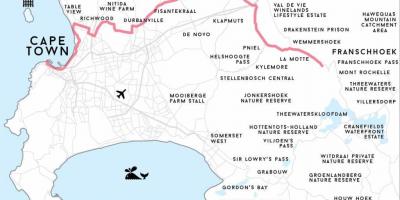 Kort over richwood Cape Town 
