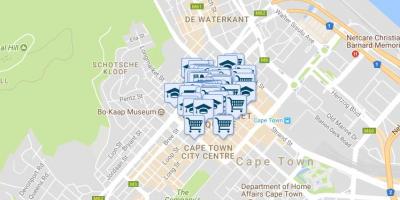 Kort over shortmarket street, Cape Town