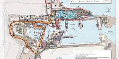 Kort over v&a waterfront indkøbscenter