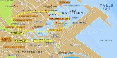 V&a Cape Town waterfront kort