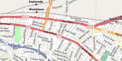 Street map i woodstock, Cape Town